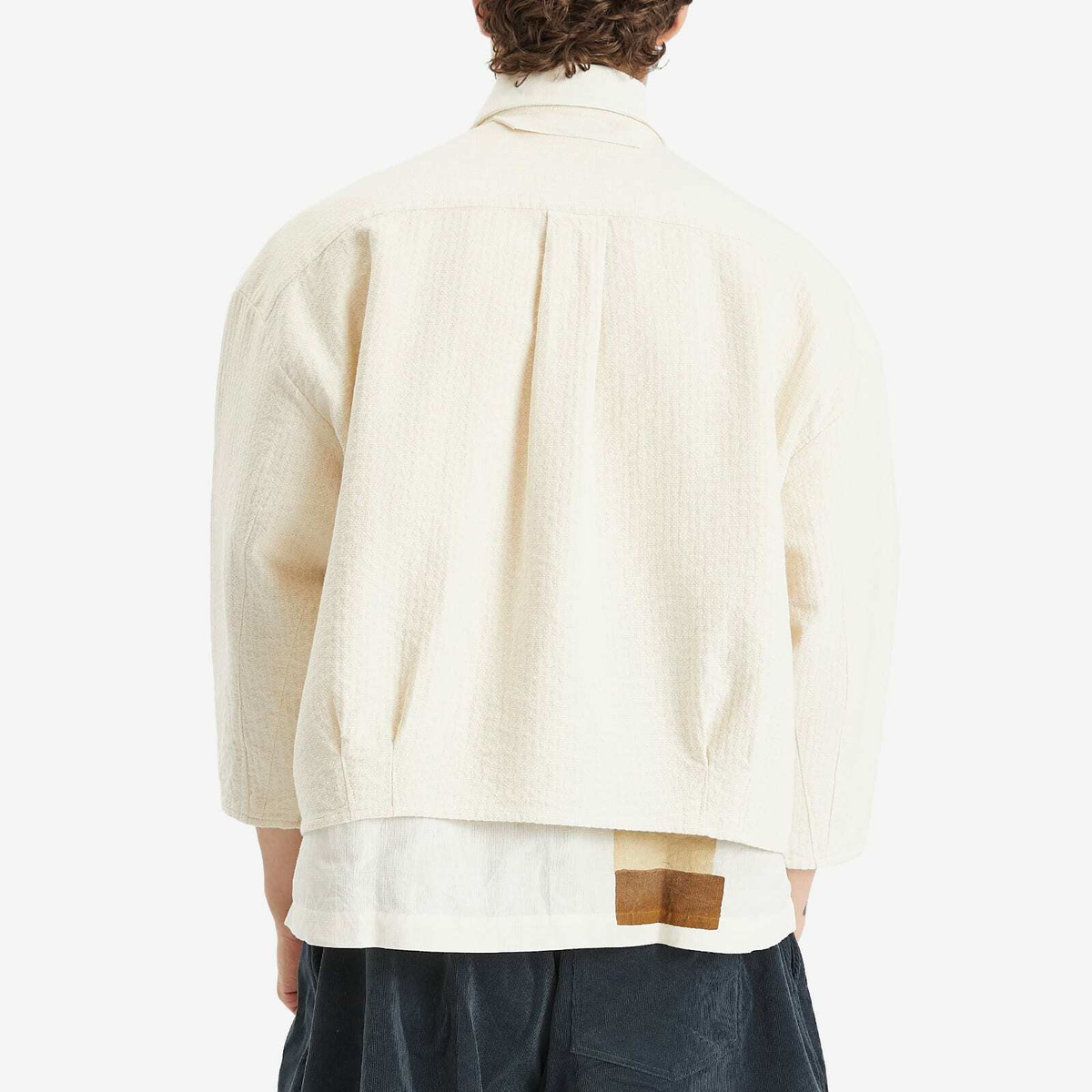 Merely Made Men's Cropped Overshirt in Ivory