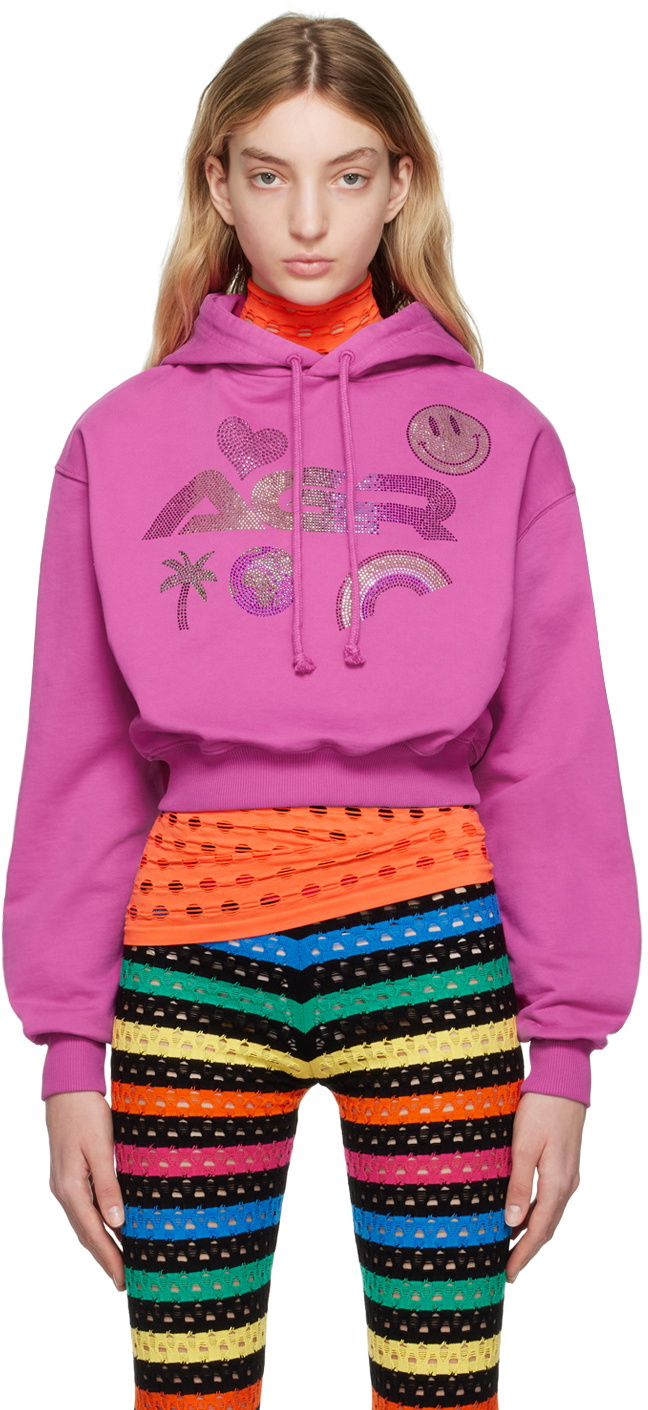 AGR Pink Cropped Hoodie AGR