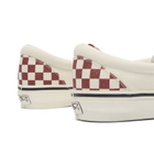 Vans LX Classic Slip-On 98 Sneaker in Checkerboard Poppy Ember Red