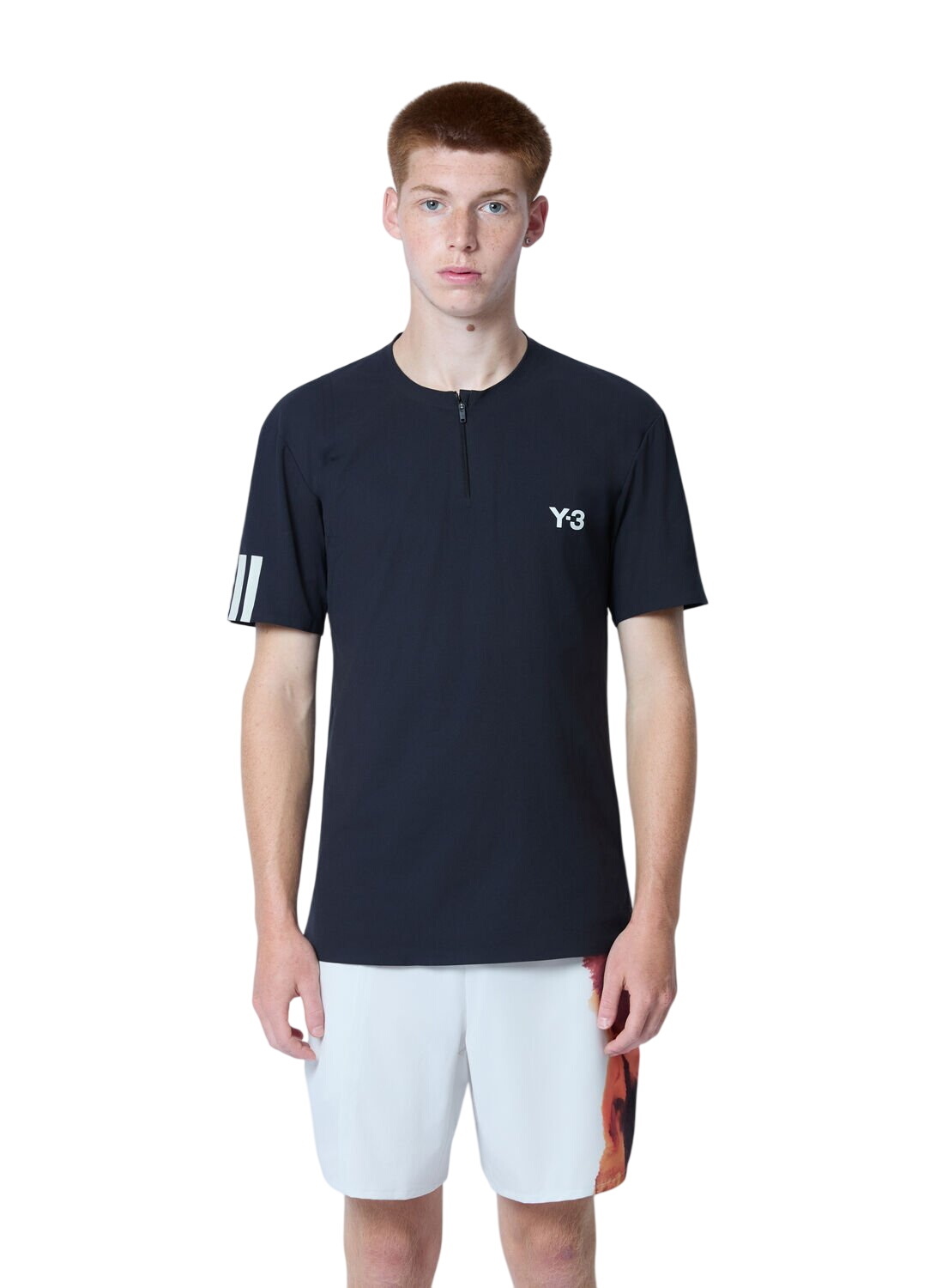 Y-3 Men's Football Logo T-Shirt in Orange Y-3