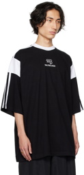 Balenciaga Black & White Boxy Sporty T-Shirt