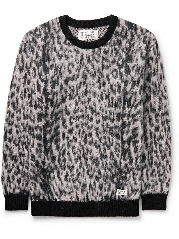 Photo: Wacko Maria - Leopard-Jacquard Sweater - Pink