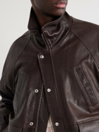 Enfants Riches Déprimés - Prince Phillip’s Childhood Panelled Full-Grain Leather Jacket - Brown