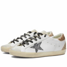 Golden Goose Women's Super Star Leather Sneakers in Optic White/Seedpearl