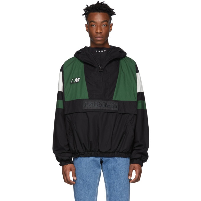 Photo: NAPA by Martine Rose Black and Green A-Huez Pullover Jacket