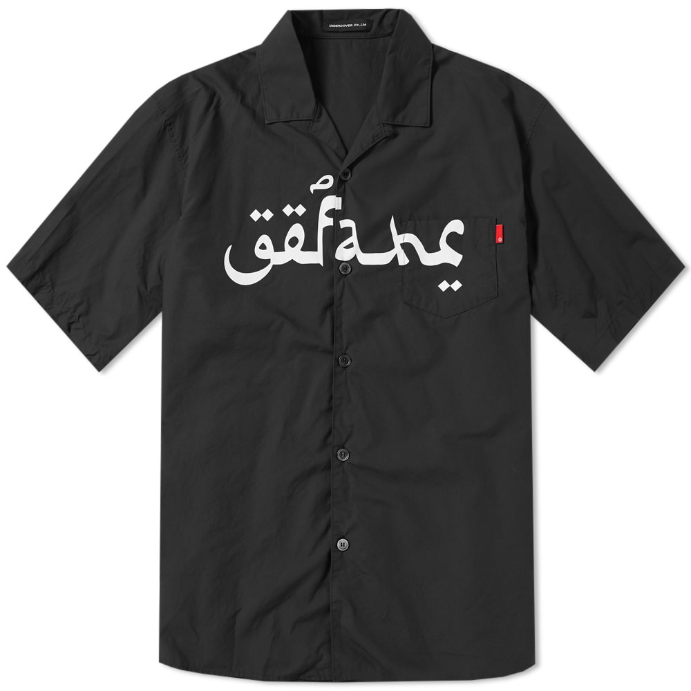 Undercover Arabic Print Vacation Shirt Black
