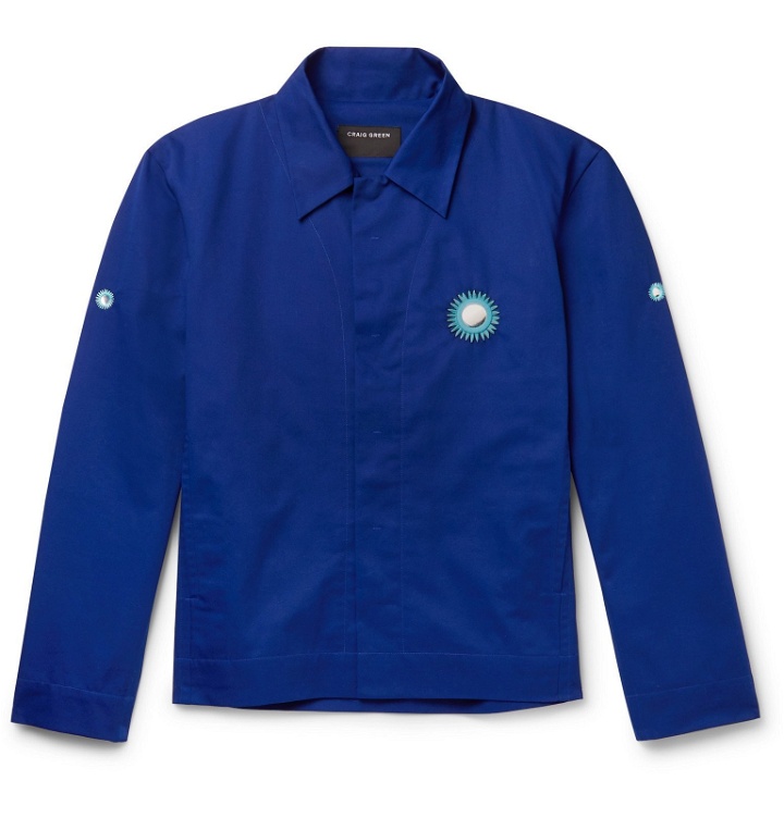 Photo: Craig Green - Embroidered Embellished Twill Blouson Jacket - Blue