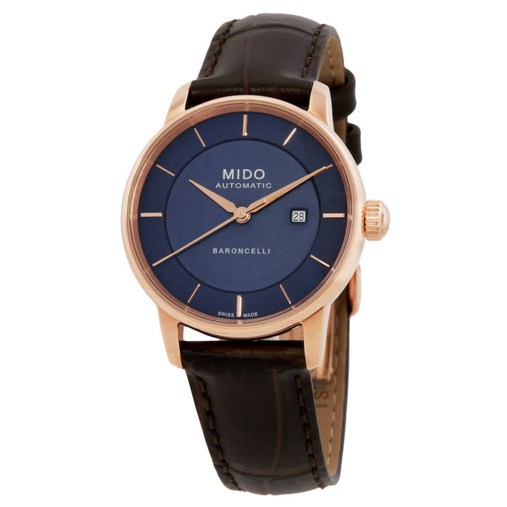 Photo: Mido Baroncelli Signature Lady Quartz Blue Dial Ladies Watch M0372073604100