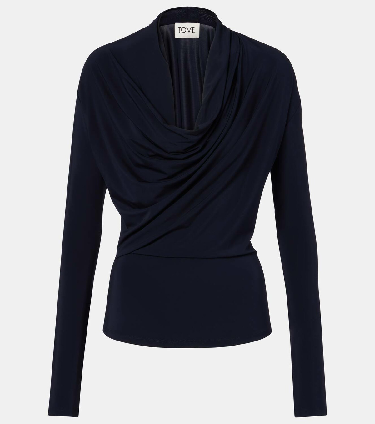Tove Fina draped jersey top