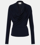 Tove Fina draped jersey top