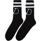 Valentino Black Valentino Garavani VLogo Socks