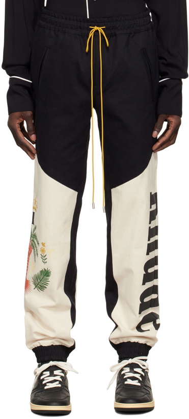 Photo: Rhude SSENSE Exclusive Black & Off-White Flight Lounge Pants