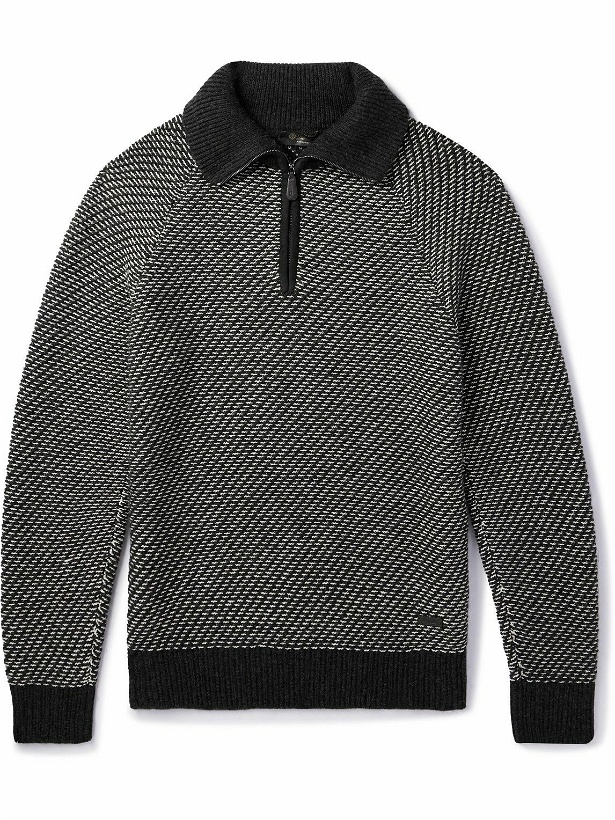Photo: Loro Piana - Cashmere and Cotton-Blend Half-Zip Sweater - Gray