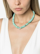 Jacquie Aiche 14K Rose Gold Turquoise Aquamarine Diamond Necklace