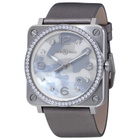 Bell and Ross Aviation Diamond Grey Camouflage Dial Ladies Watch BRS-CAMO-ST-LGD