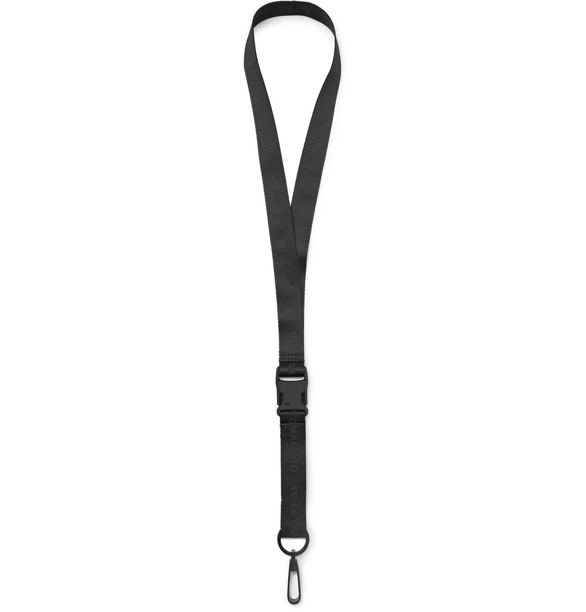 Y-3 - Printed Logo-Jacquard Webbing Lanyard - Black Y-3