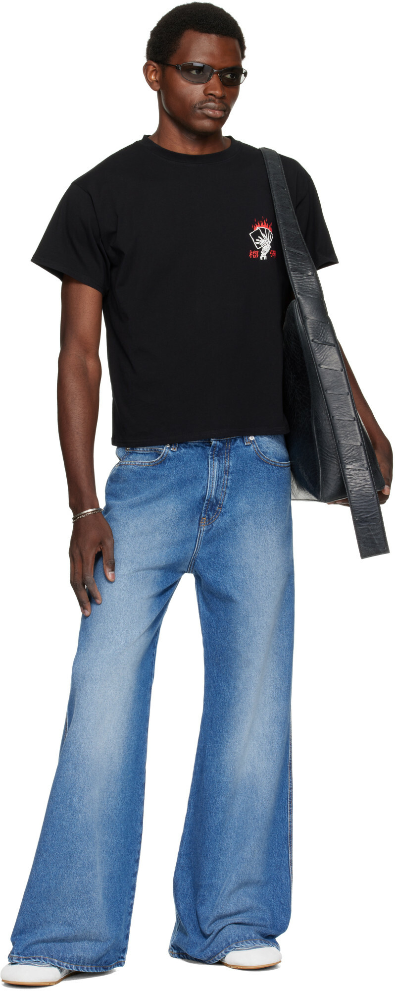 LU'U DAN Black Blacklisted Box T-shirt