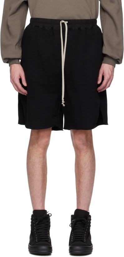 Photo: Rick Owens DRKSHDW Black Hollywood Long Boxers Butt Zipp Shorts