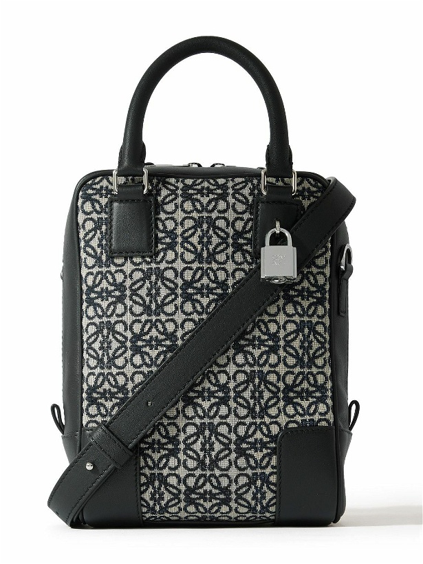Photo: Loewe - Amazona 15 Leather-Trimmed Logo-Jacquard Canvas Messenger Bag