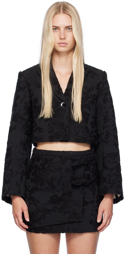 Photo: GANNI Black Cropped Blazer