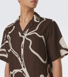 Frescobol Carioca Printed linen bowling shirt