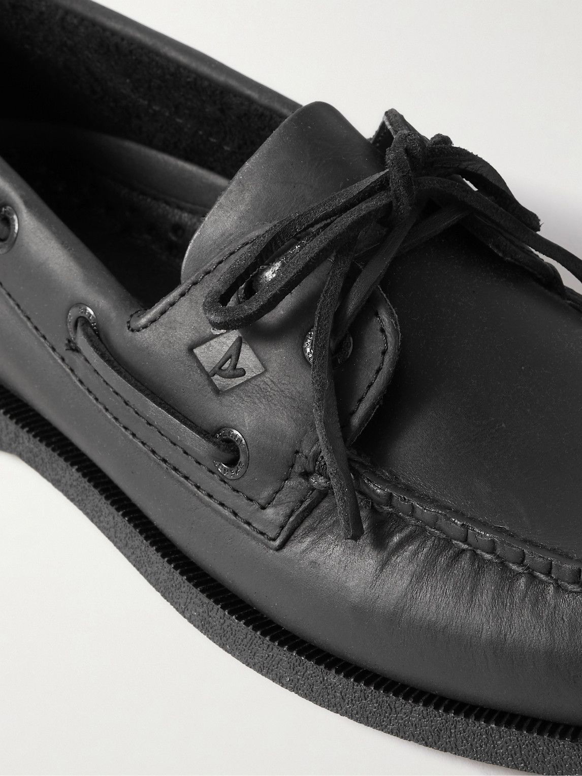 opzettelijk Maori Bowling Sperry - Authentic Original Leather Boat Shoes - Black Sperry Topsider
