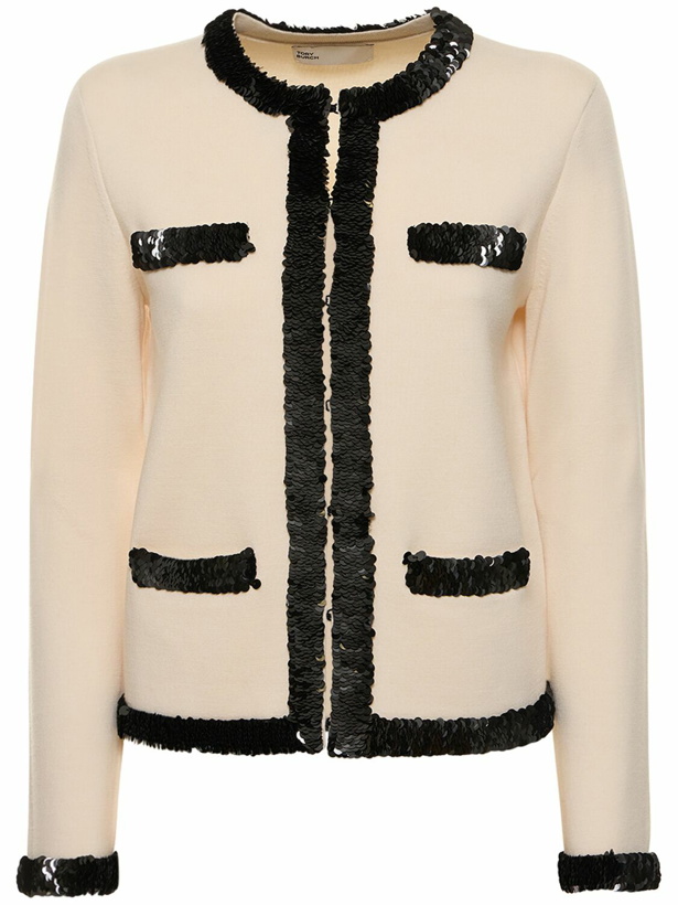 Photo: TORY BURCH Embellished Kendra Wool Jacket