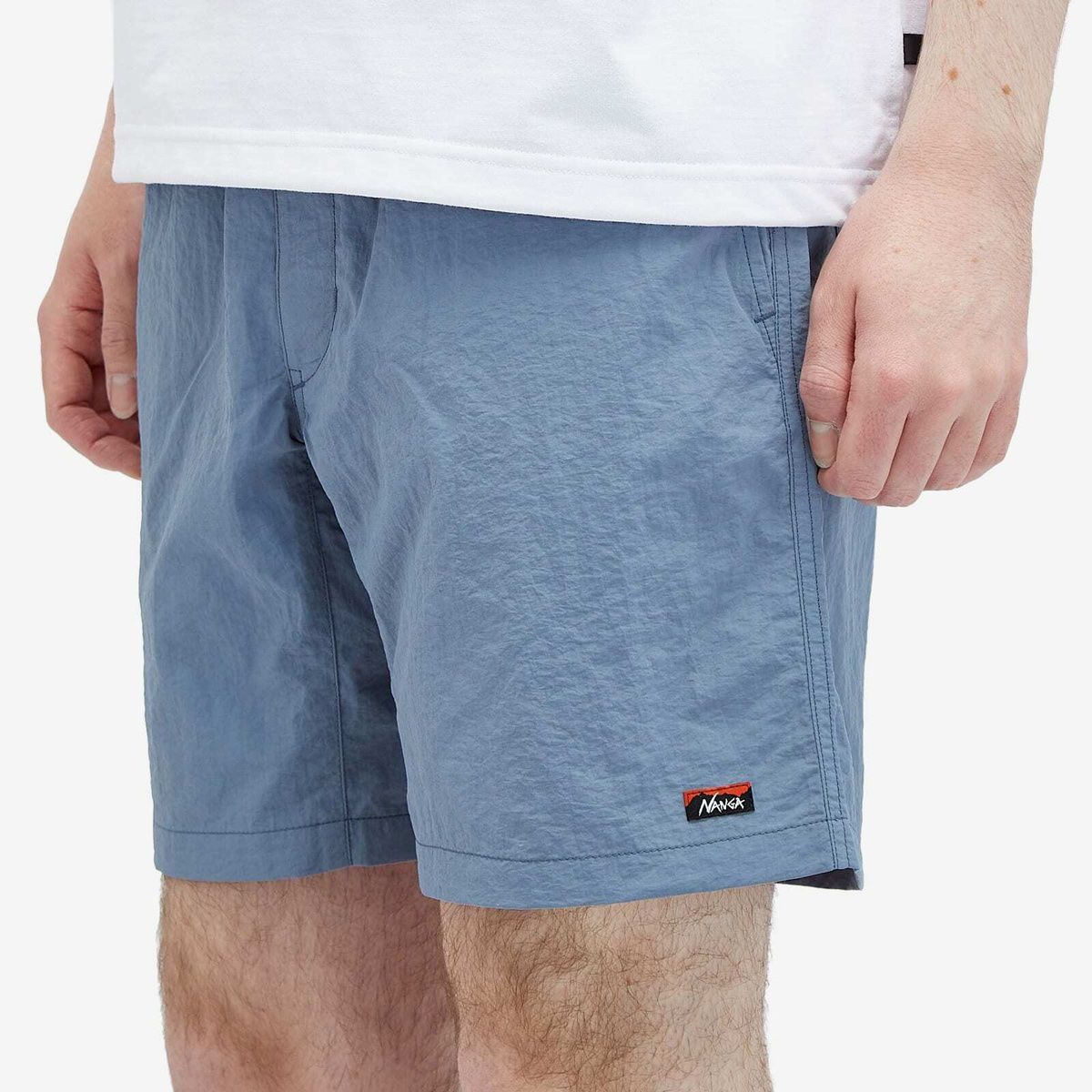 windandsea×NANGA TUSSER SHIPT Nanga Men's Nylon Tusser Easy Shorts in Light Blue Nanga