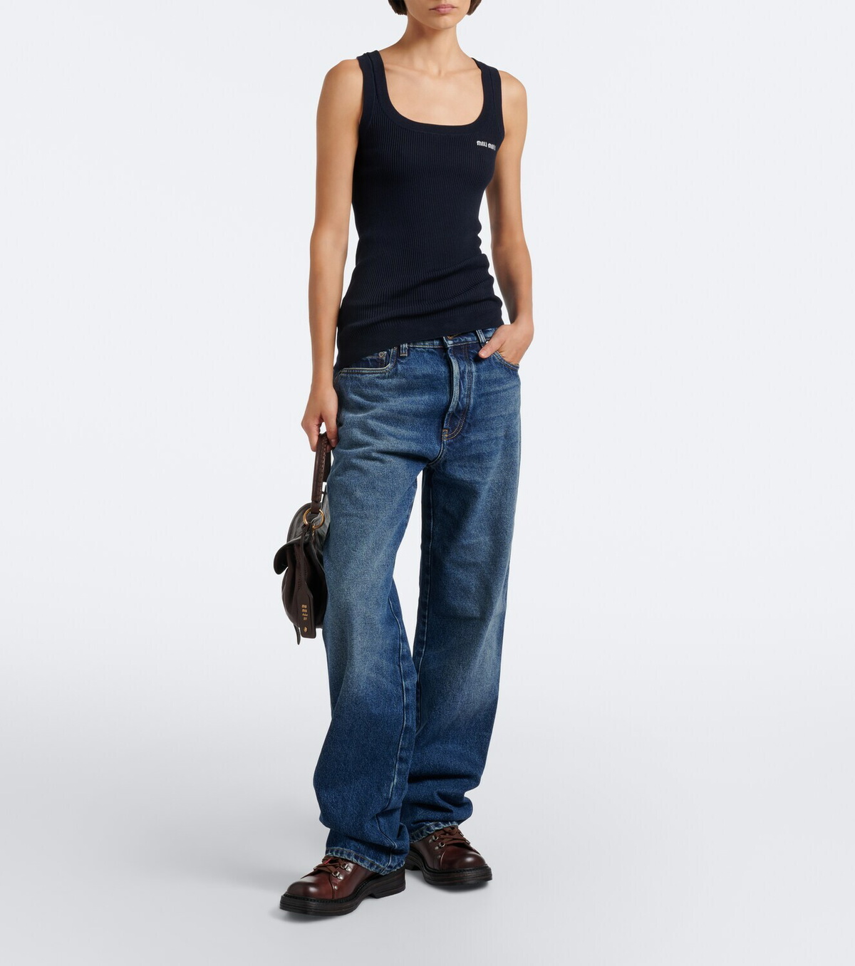 Miu Miu Rendez-vous leather shoulder bag