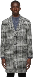 Z Zegna Wool Tweed Houndstooth Galles Coat