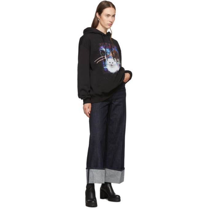 MSGM Black Space Cats Hoodie MSGM