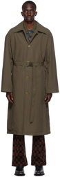 Acne Studios Khaki Ripstop Trench Coat