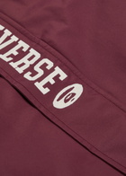 Aape Logo-appliquéd Hooded Shell Jacket Burgundy