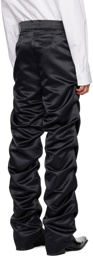 We11done Black Ruched Trousers