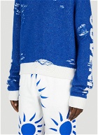 Liberal Youth Ministry - Escudo Distressed Sweater in Blue