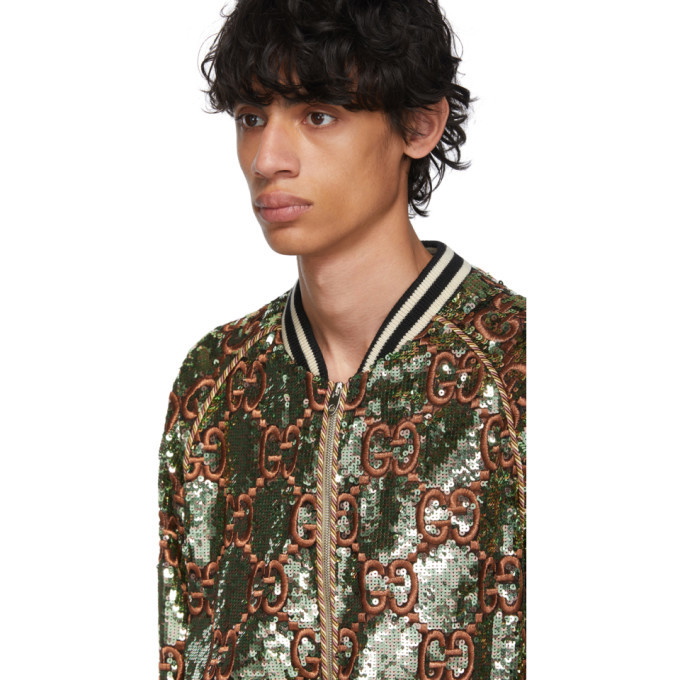GG Suede Bomber Jacket in Brown - Gucci