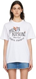 Maison Kitsuné White Olympia Le-Tan Edition Palais Royal News T-Shirt