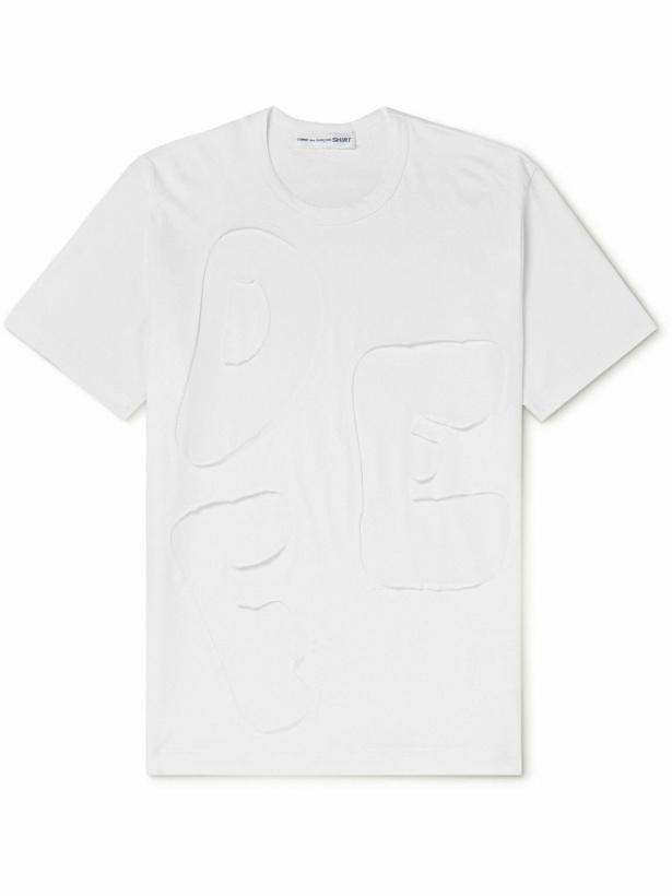 Photo: Comme des Garçons SHIRT - Slim-Fit Appliquéd Cotton-Jersey T-Shirt - White