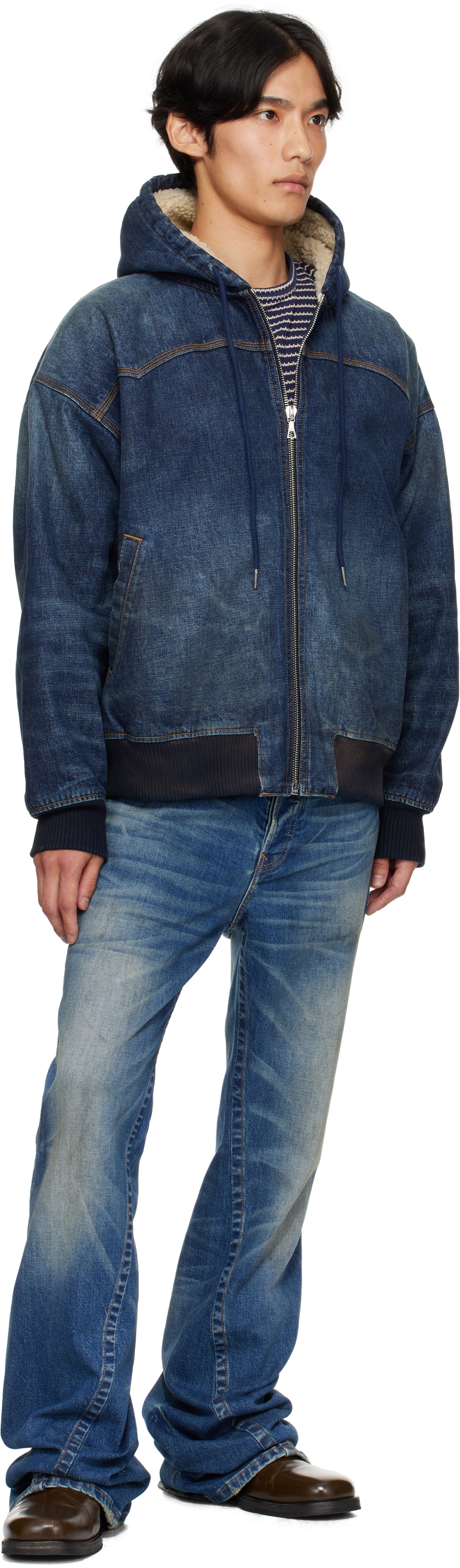 COÛT DE LA LIBERTÉ Blue Jimmy Sioux Twisted Flare Jeans