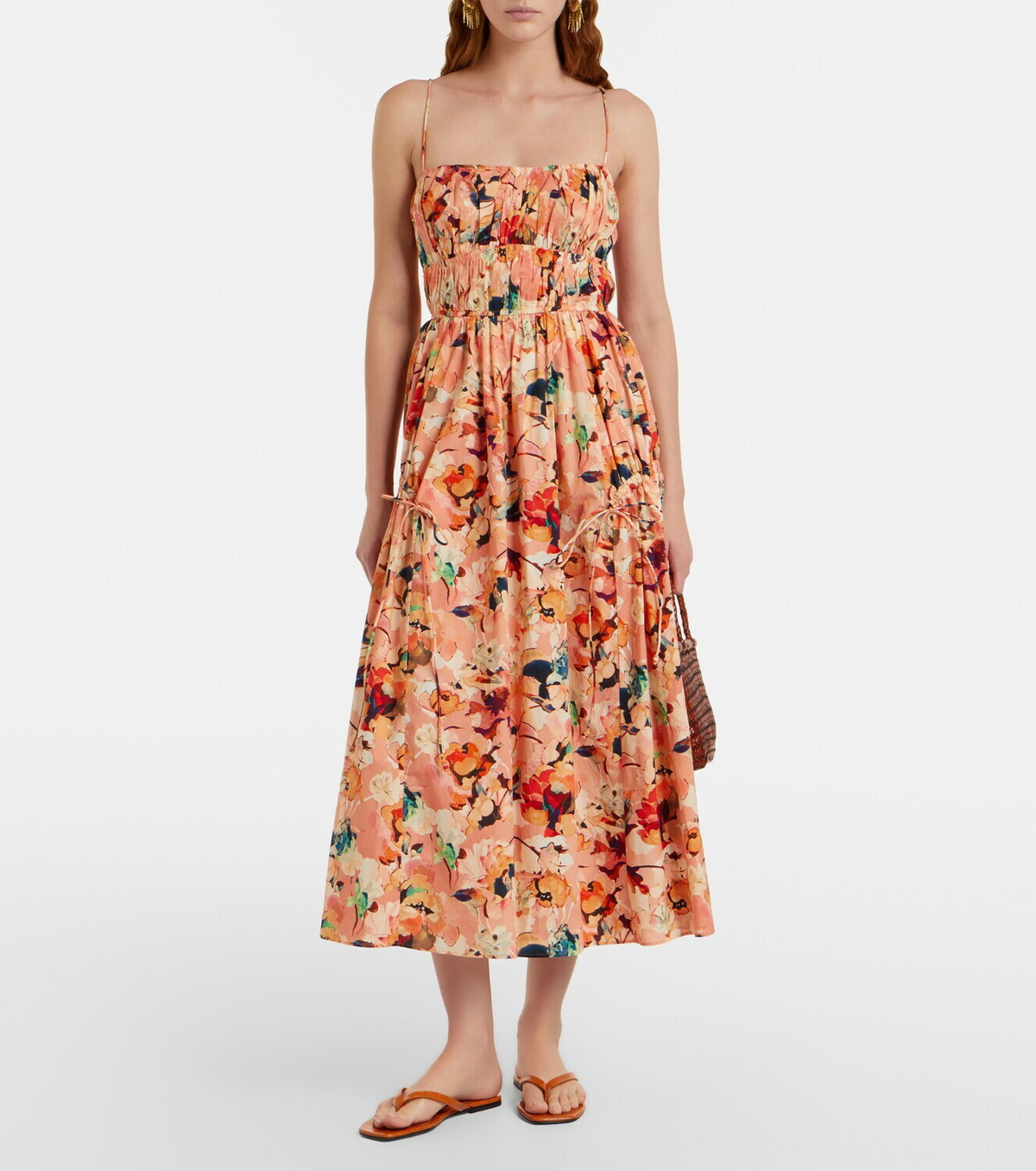 Ulla Johnson Vidri floral cotton poplin midi dress