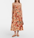 Ulla Johnson Vidri floral cotton poplin midi dress