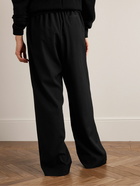 The Row - Davide Wide-Leg Wool Trousers - Black