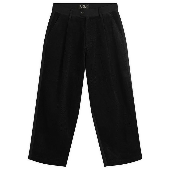 Photo: Merely Made Men's Wide Leg Cord Trousers in Black