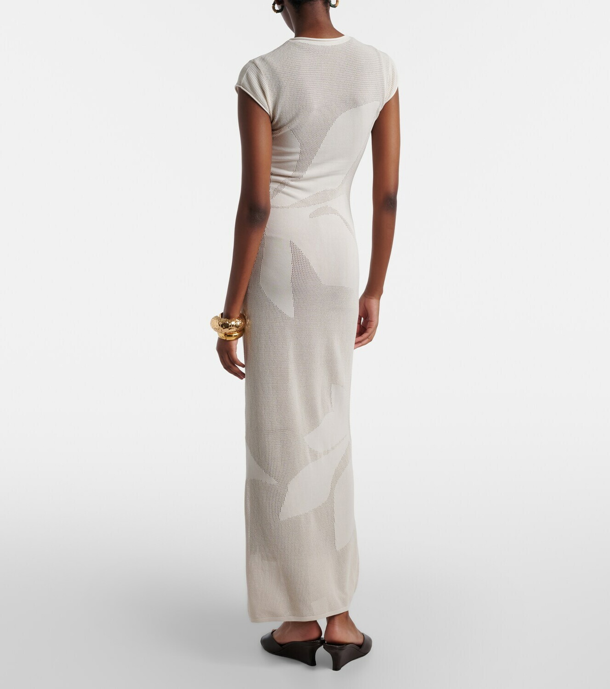 SIR Solange knitted semi-sheer maxi dress
