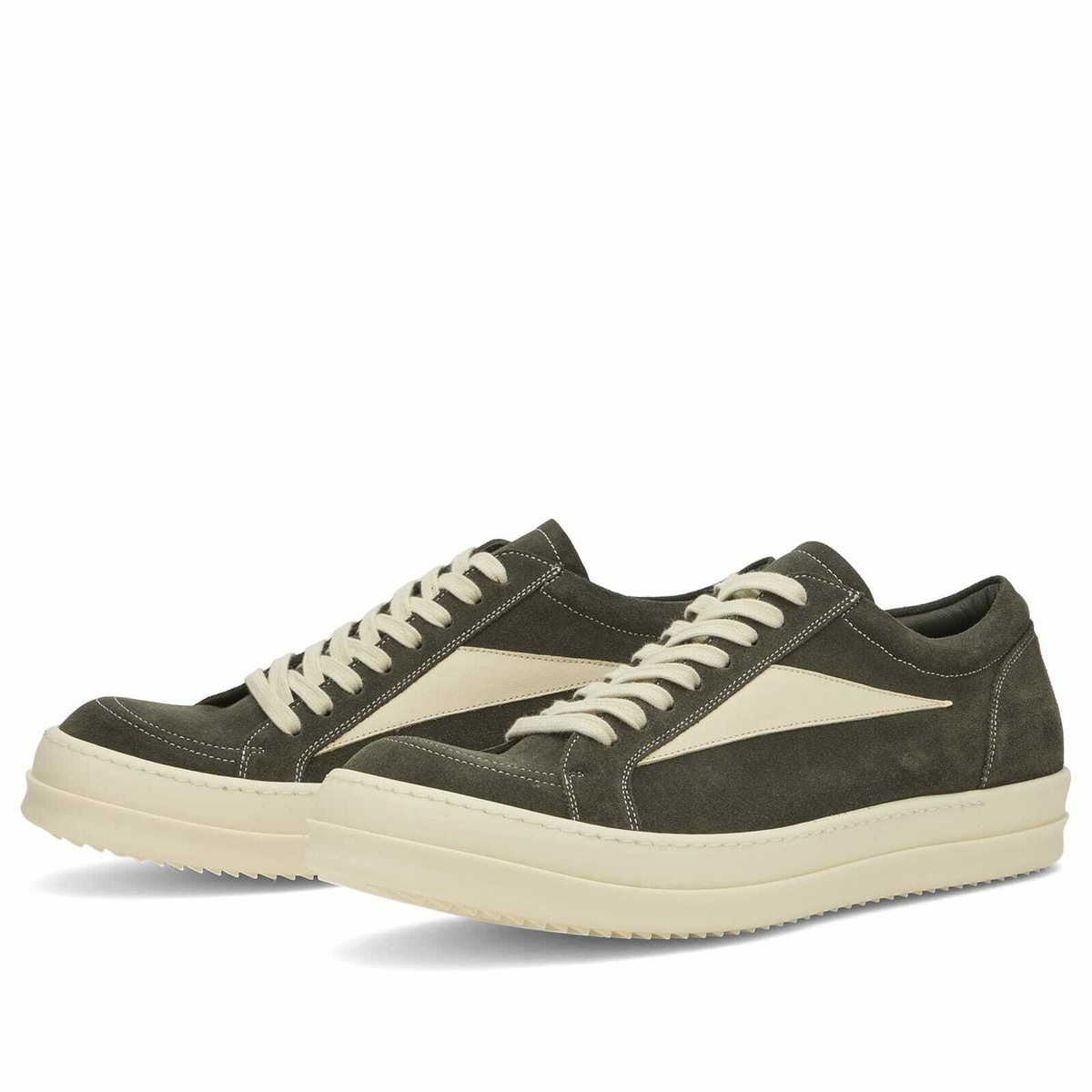 Rick Owens Men's Vintage Sneaks in Euca/Milk/Milk