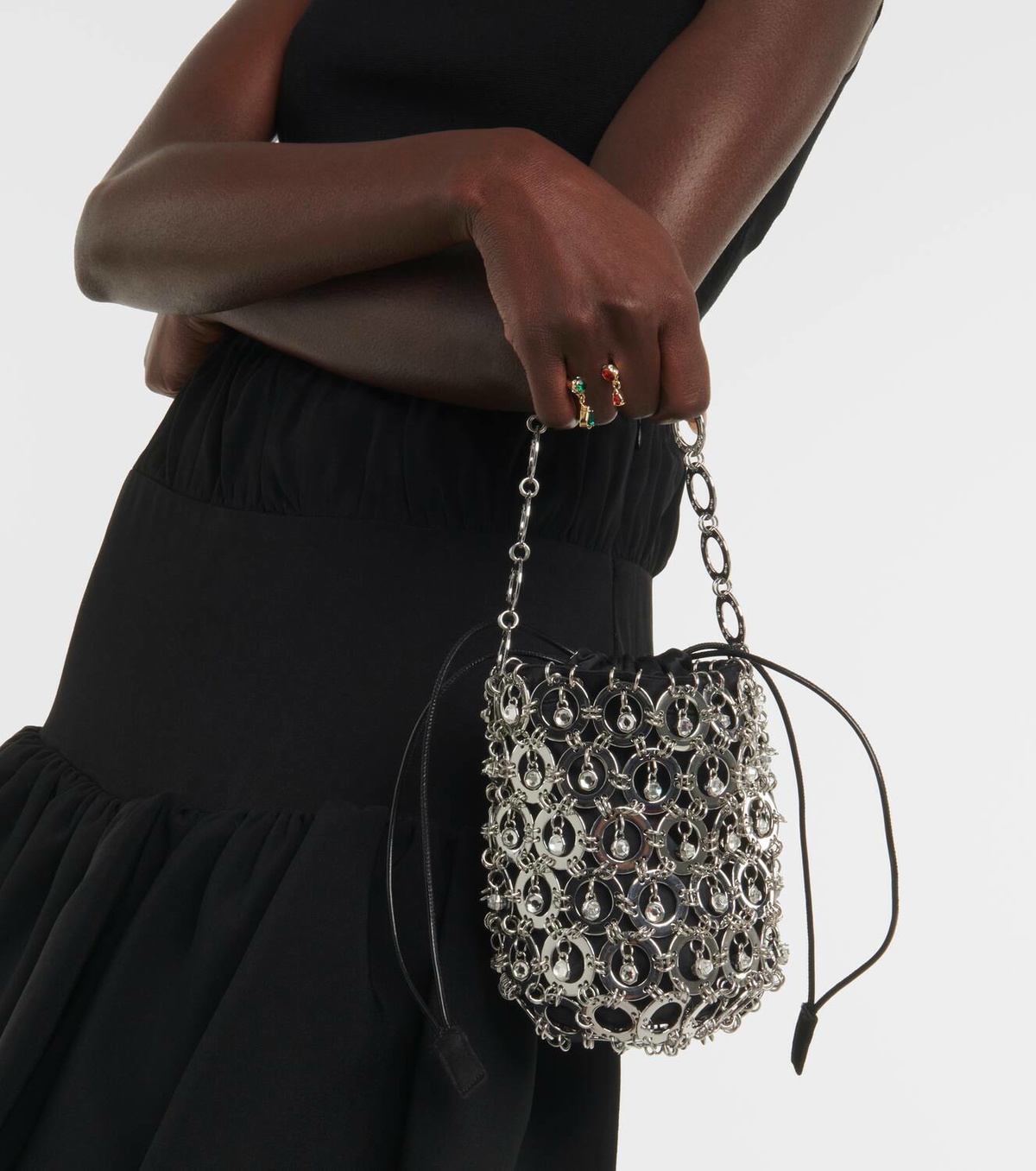 paco rabanne Bucket メタルレザーバケットバッグ paco rabanne Bucket メタルレザーバケットバッグ パコラバンヌ