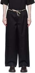 Emporio Armani Black Double Trousers