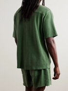 Les Tien - Camp-Collar Cotton-Piqué Shirt - Green
