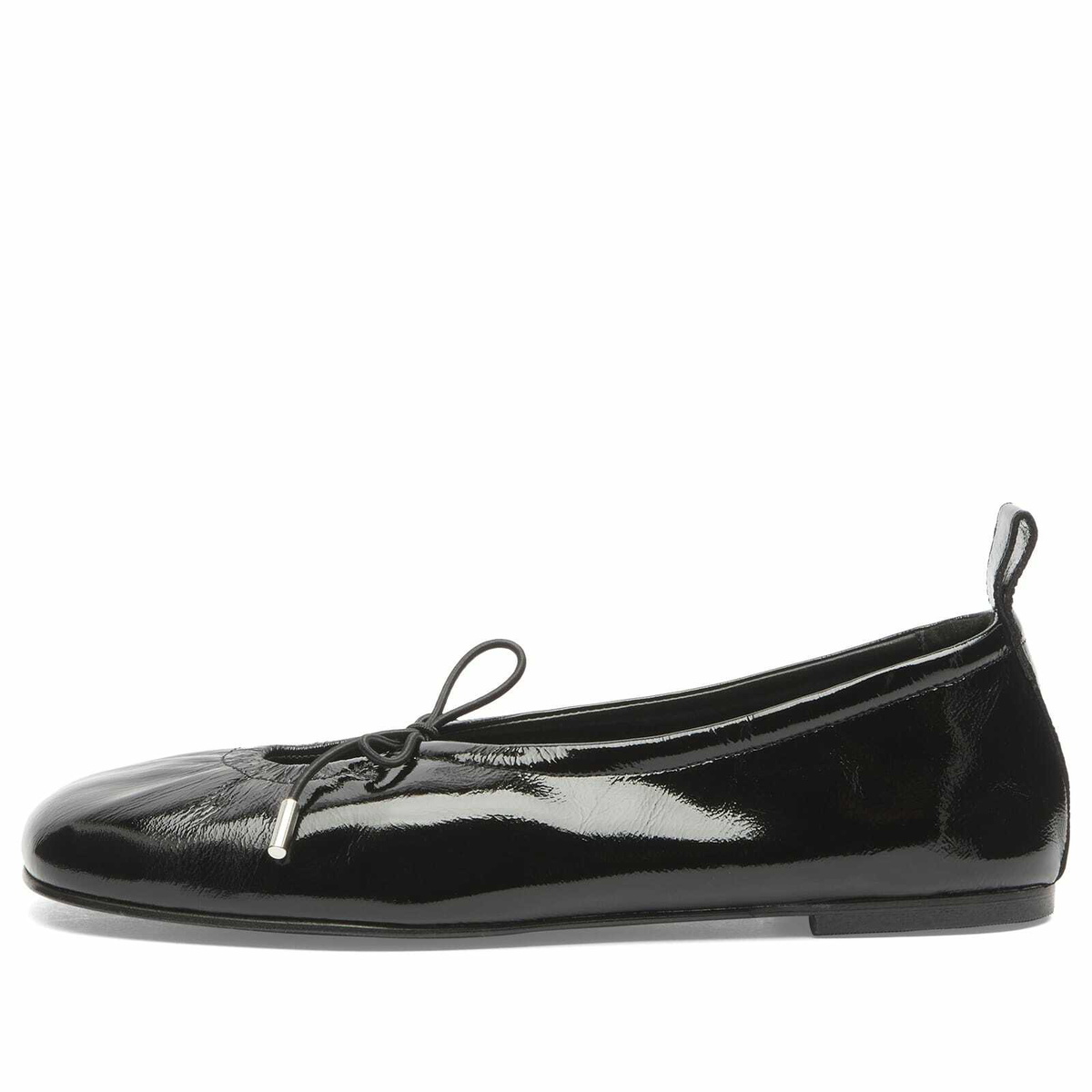 ALOHAS Women's Rosalind Black Patent Leather Ballet Flats in Onix Black