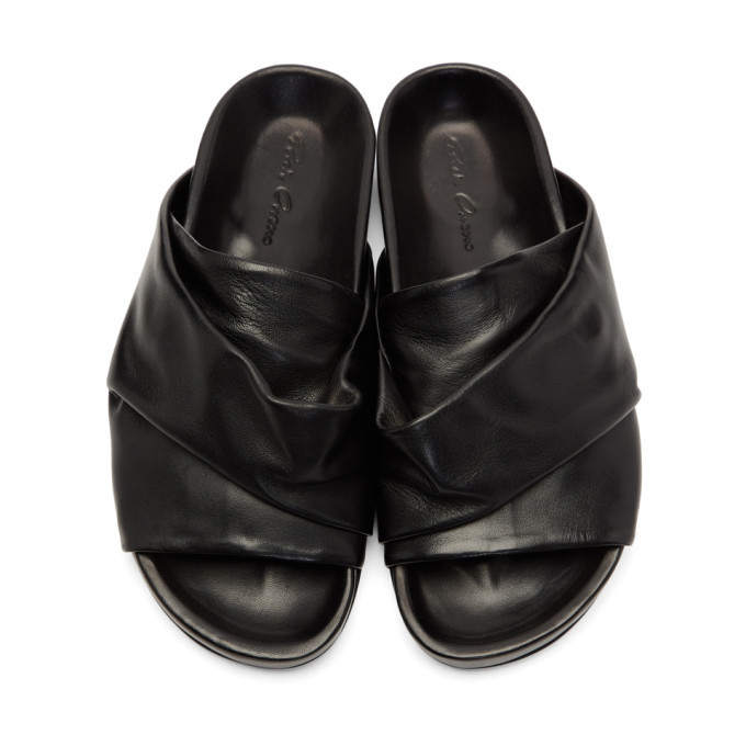 Rick Owens Black Mobius Granola Sandals Rick Owens